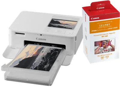 Canon SELPHY CP1500 Weiß + Canon RP-108 Tinte Kassette/Papier Set 108 Blatt