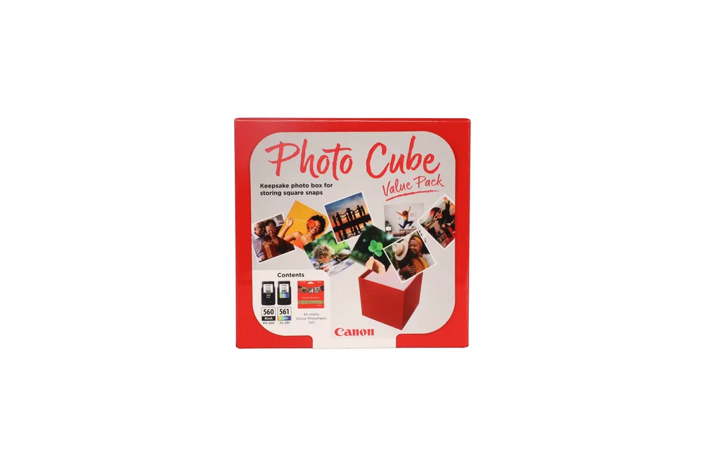 PG-560/CL-561+PP-201, Photo Cube, Tinte+Fotopapier (2) BLK-COL (3713C007)