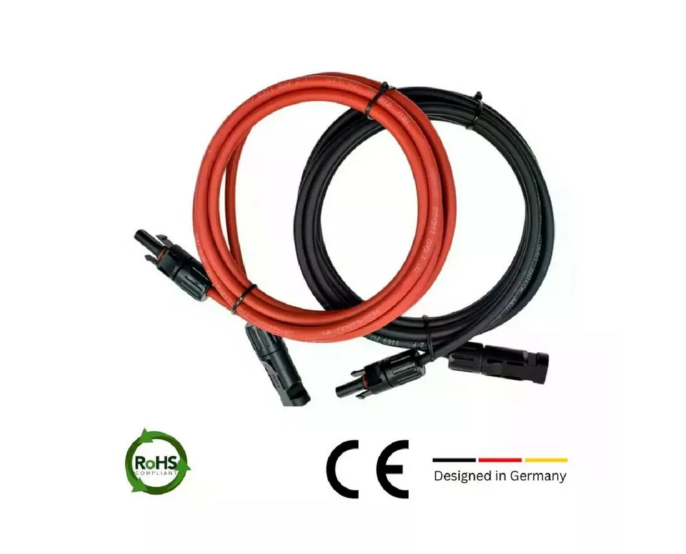 Cansolar Solarkabel Verlängerungskabel Set:rot & schwarz 6mm Solarkabel, (1500 cm)