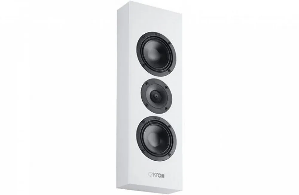CANTON Atelier OnWall 5 weiss seidenmatt Einbaulautsprecher (Keiner, 70.0 W, Flache Bauform, Aluminium-Titan Treiber, Wave-Linse, Hidden Connection)