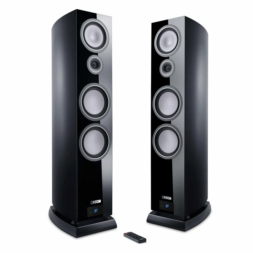 Wireless Aktiv-Lautsprecher Smart Vento 9 S2 schwarz high gloss Set Standlautsprecher