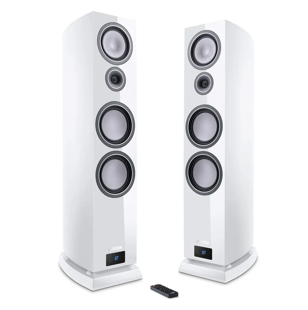 Wireless Aktiv-Lautsprecher Smart Vento 9 S2 weiß high gloss Set Standlautsprecher