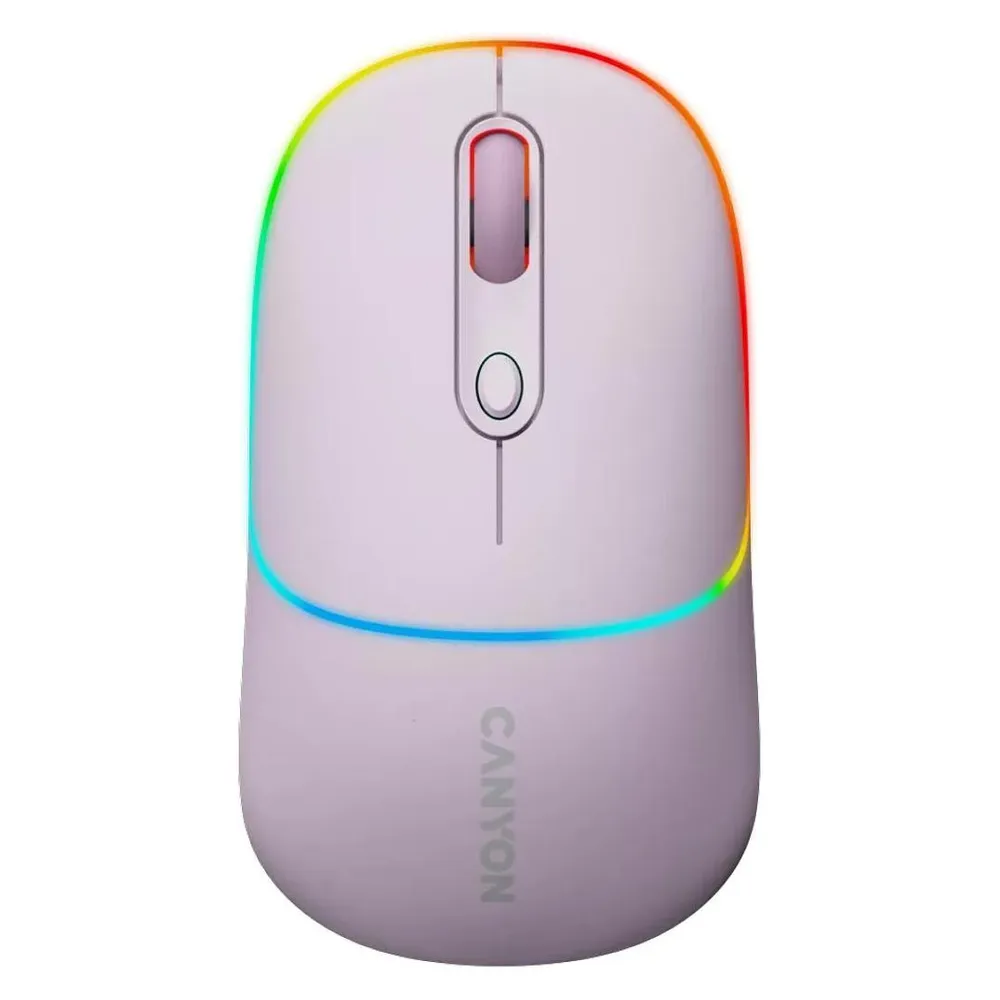 Canyon MW-22, 2in1 wireless optical mouse Bluetooth / Wireless USB, 800/1200/1600 DPI, 4 print, pink
