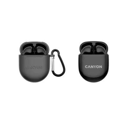 Kopfhörer Canyon TWS-6 kabellos Bluetooth 5.3 für Anrufe, Musik, Sport, schwarz
