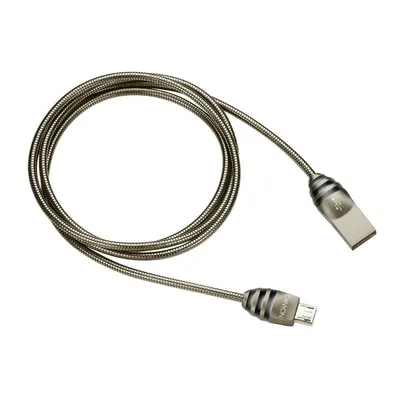 Canyon CNS-USBM5DG MicroUSB-auf-USB-Stecker/Stecker-Kabel, 1 m, Metallic-Grau