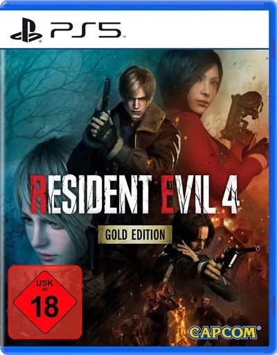 Resident Evil 4 Remake Gold Edition PS5 Playstation 5, Kompettes Gold Paket mit DLC Inhalte „Separate Ways
