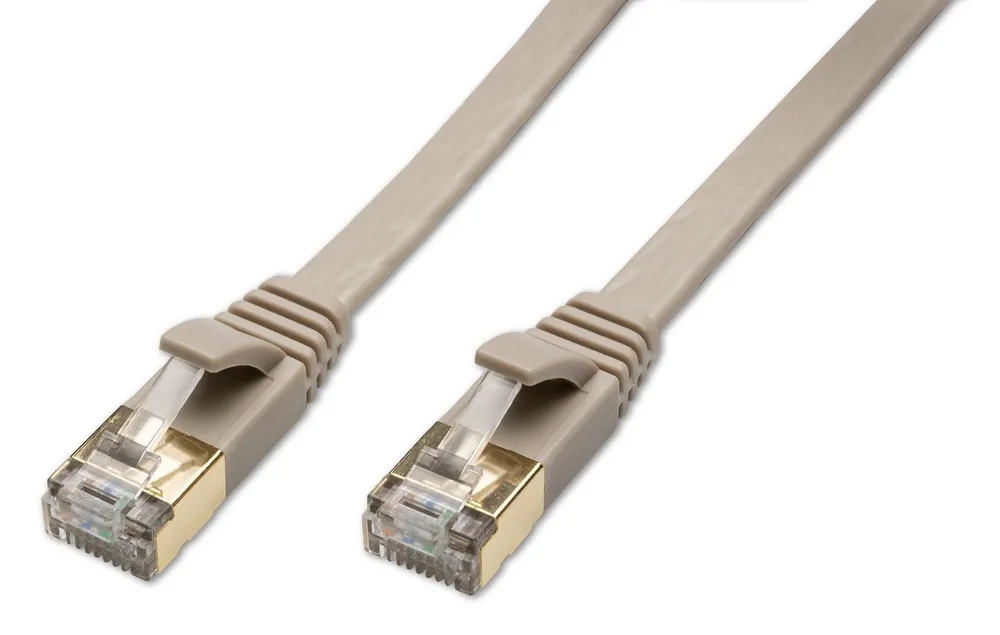 CAPTIVA Kabel Patchkabel CAT 8 Kabel für Netzwerk, LAN und Ethernet 5m grau Computer-Kabel