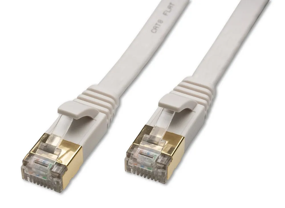 CAPTIVA Kabel Patchkabel CAT 8 Kabel für Netzwerk, LAN und Ethernet 5m weiß Computer-Kabel
