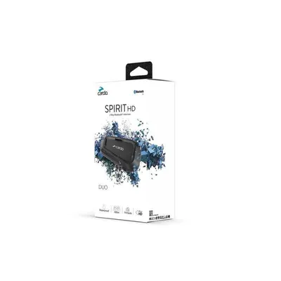 Intercom Cardo Spirit HD Duo Bluetooth 5.2 Wasserdicht Motorrad 2 Kanäle Schwarz