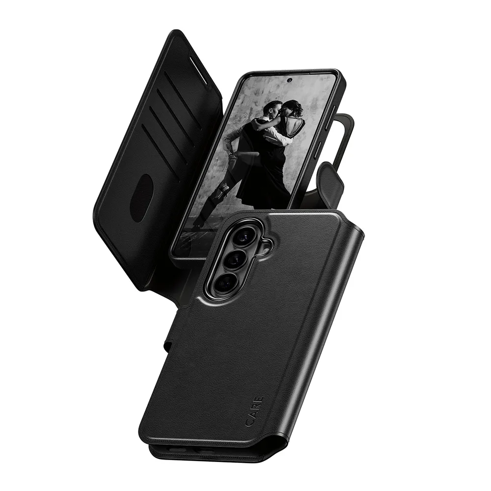 CARE by PanzerGlass Handyhülle Tango 2-in-1 Wallet Case mit Qi für Samsung Galaxy S26