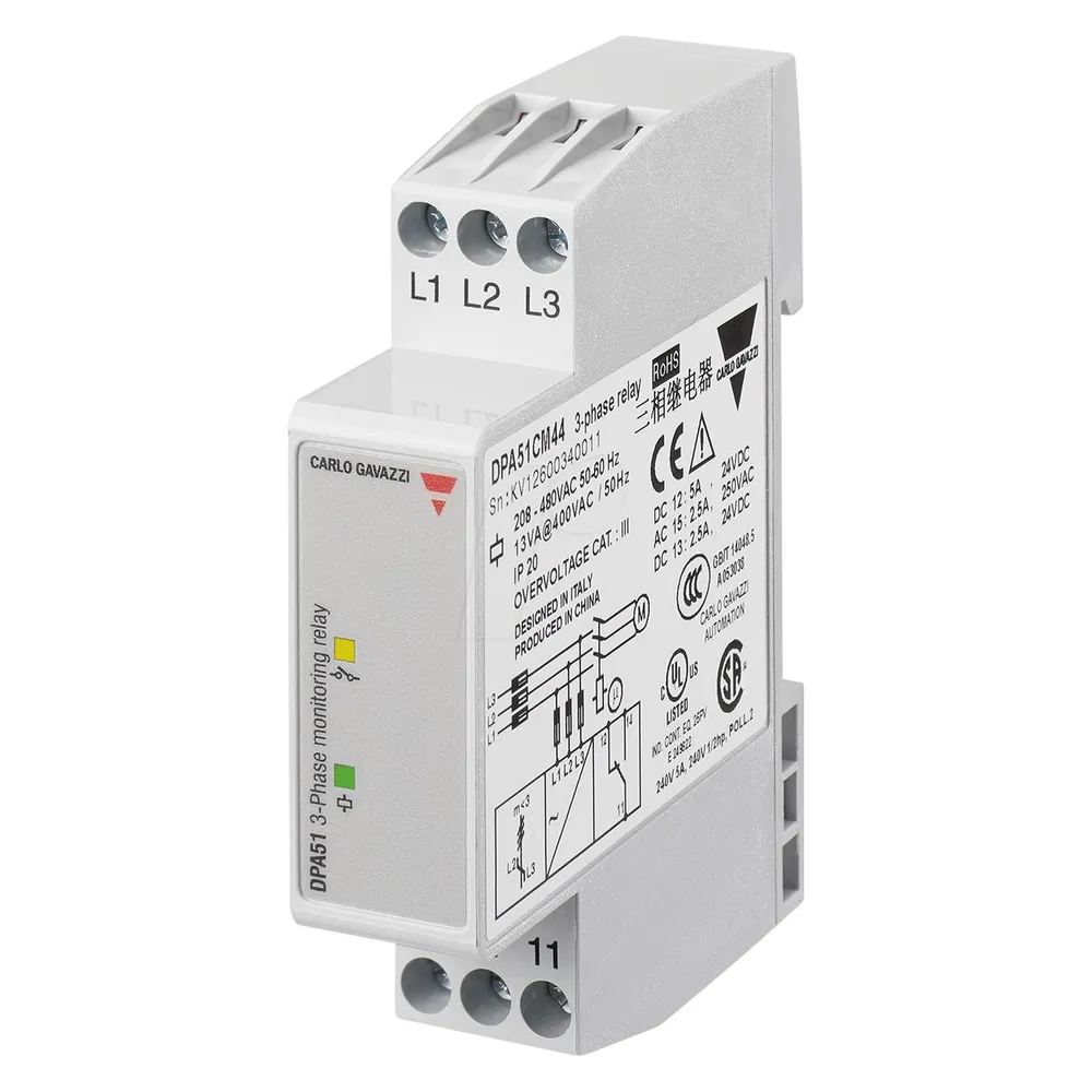 Carlo Gavazzi Phase Monitor SPDT 5A 208-480AC DIN