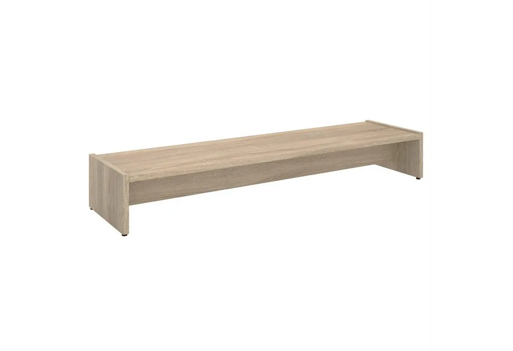 CARO-Möbel Monitorständer ZOOM, (Bildschrimerhöhung 100cm für 2 Monitore Schreibtischaufsatz eicheoptik)