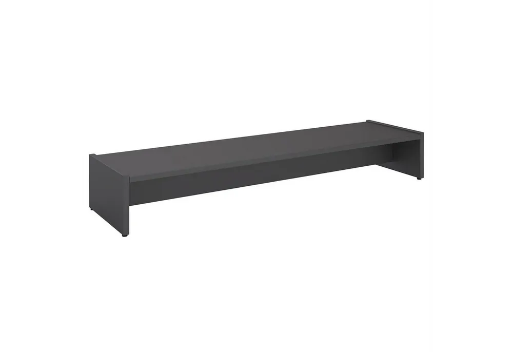 CARO-Möbel Monitorständer ZOOM, (Bildschrimerhöhung 100cm für 2 Monitore, Schreibtischaufsatz grau)
