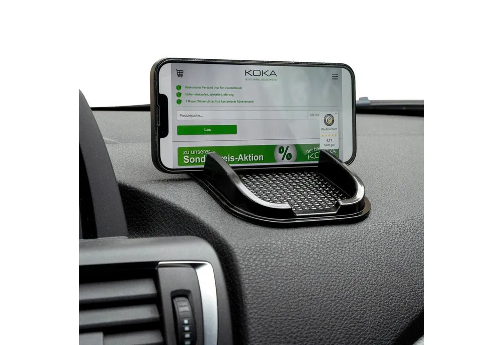 Cartrend Halterung Anti-Rutsch Halterung Ständer KFZ Auto, (Anti-Rutsch-Matte Pad Handy-Halter Ablage)