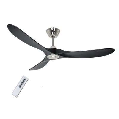 Deckenventilator CasaFan 315225 Eco Genuino 152 cm 3 Flügel Schwarz/Chrom DC