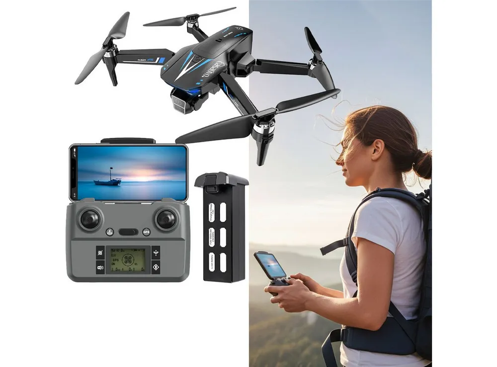 Casativo Profi GPS-Drohne mit Full-HD-Kamera & Ersatz-Akku Drohne (GPS-Drohne mit Follow-Me-Funktion)