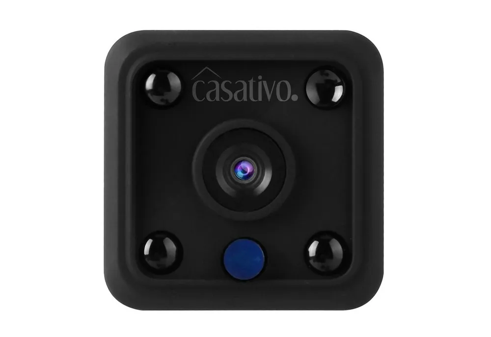 Casativo Überwachungskamera Micro-IP-Kamera Akkubetrieb HD 720p, 120° Weitwinkel, Nachtsicht (WLAN: Diskret, leistungsstark, Bewegungs-Erkennung)