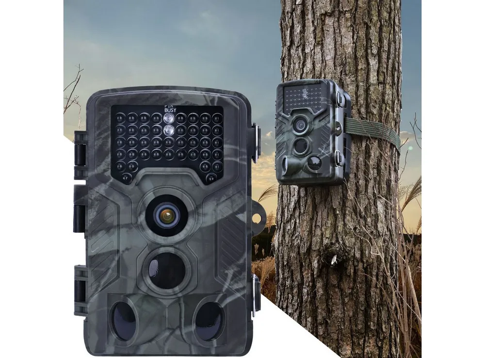 Casativo Wildkamera Full-HD-Wildkamera 24 MP mit 3 Bewegungssensoren, Farbdisplay (1-tlg., Nachtsicht, Serienbild- & Zeitraffer-Funktion)