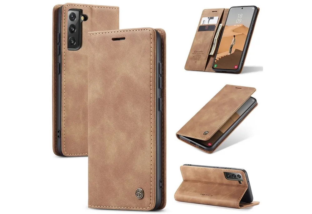 CaseMe Handyhülle Premium Hülle für Samsung Klapphülle