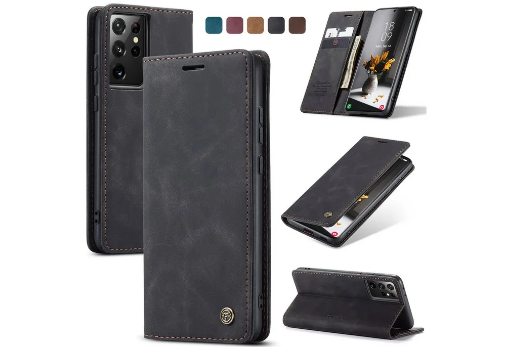 CaseMe Handyhülle Premium Hülle für Samsung Klapphülle