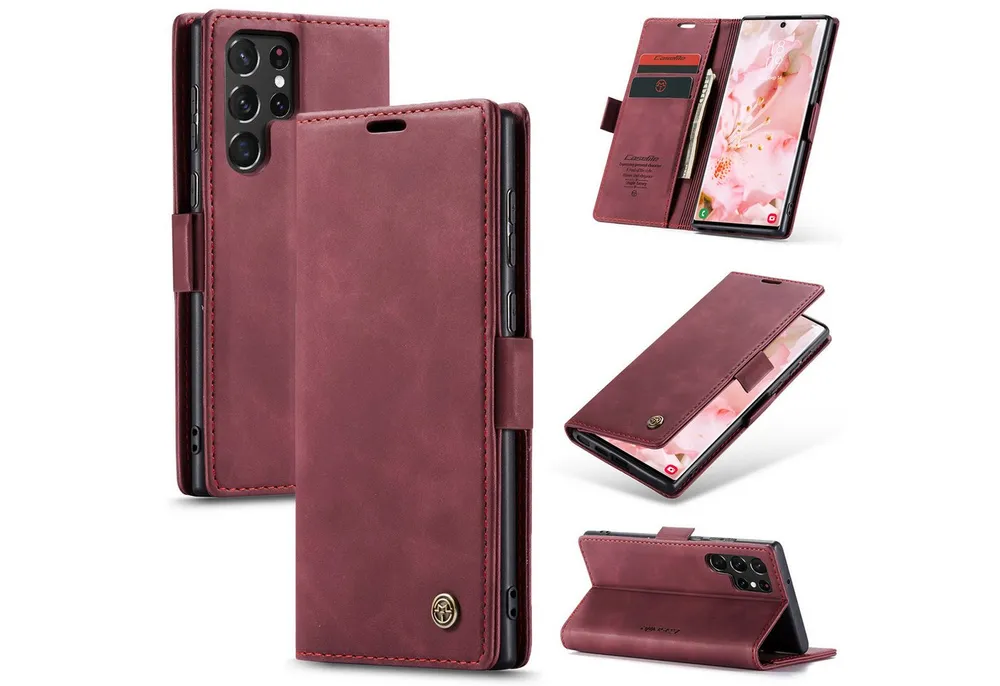 CaseMe Handyhülle Premium Hülle für Samsung Klapphülle
