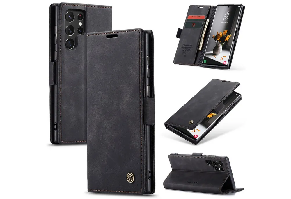 CaseMe Handyhülle Premium Hülle für Samsung Klapphülle
