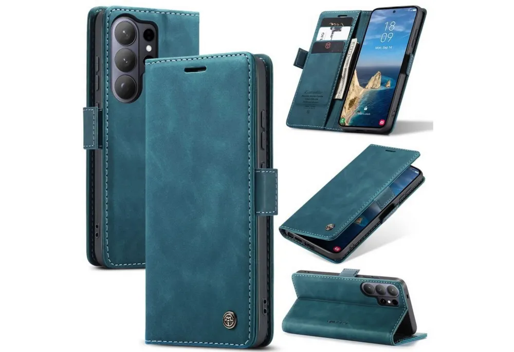 CaseMe Handyhülle Premium Hülle für Samsung S26 Ultra-Dunkles Zyanblau