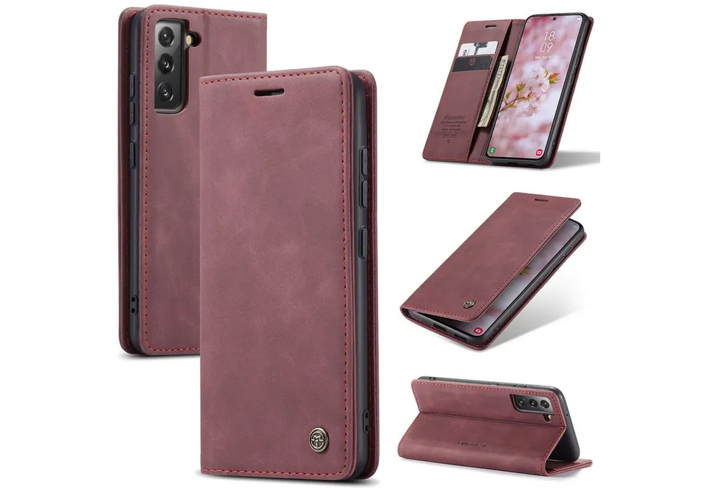 CaseMe Handyhülle Premium Hülle für Samsung Klapphülle