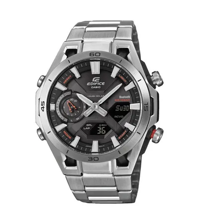 CASIO EDIFICE Smartwatch, Solaruhr, Armbanduhr, Herrenuhr, Hand Moving Funktion, Neo-Display