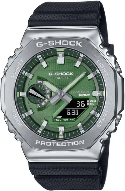 CASIO G-SHOCK GBM-2100A Smartwatch, Armbanduhr, Herrenuhr, Bluetooth, Resinarmband,Weltzeit, Phone Finder