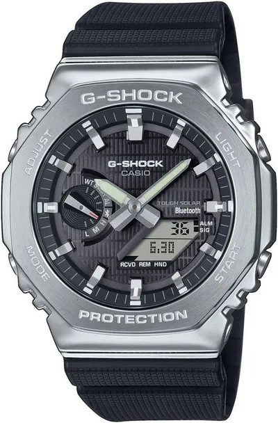 CASIO G-SHOCK GBM-2100A Smartwatch, Armbanduhr, Herrenuhr, Bluetooth, Resinarmband,Weltzeit, Phone Finder