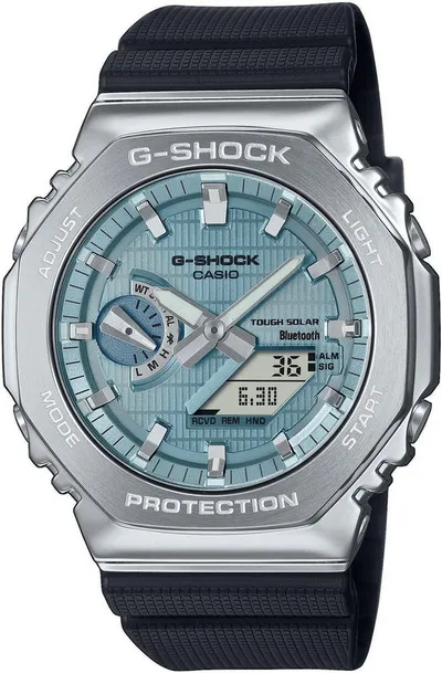 CASIO G-SHOCK GBM-2100A Smartwatch, Armbanduhr, Herrenuhr, Bluetooth, Resinarmband,Weltzeit, Phone Finder