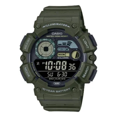 Casio WS-1500H-3BV Resin Grün 50mm Wasserdicht 100m Stoppuhr Alarm LED