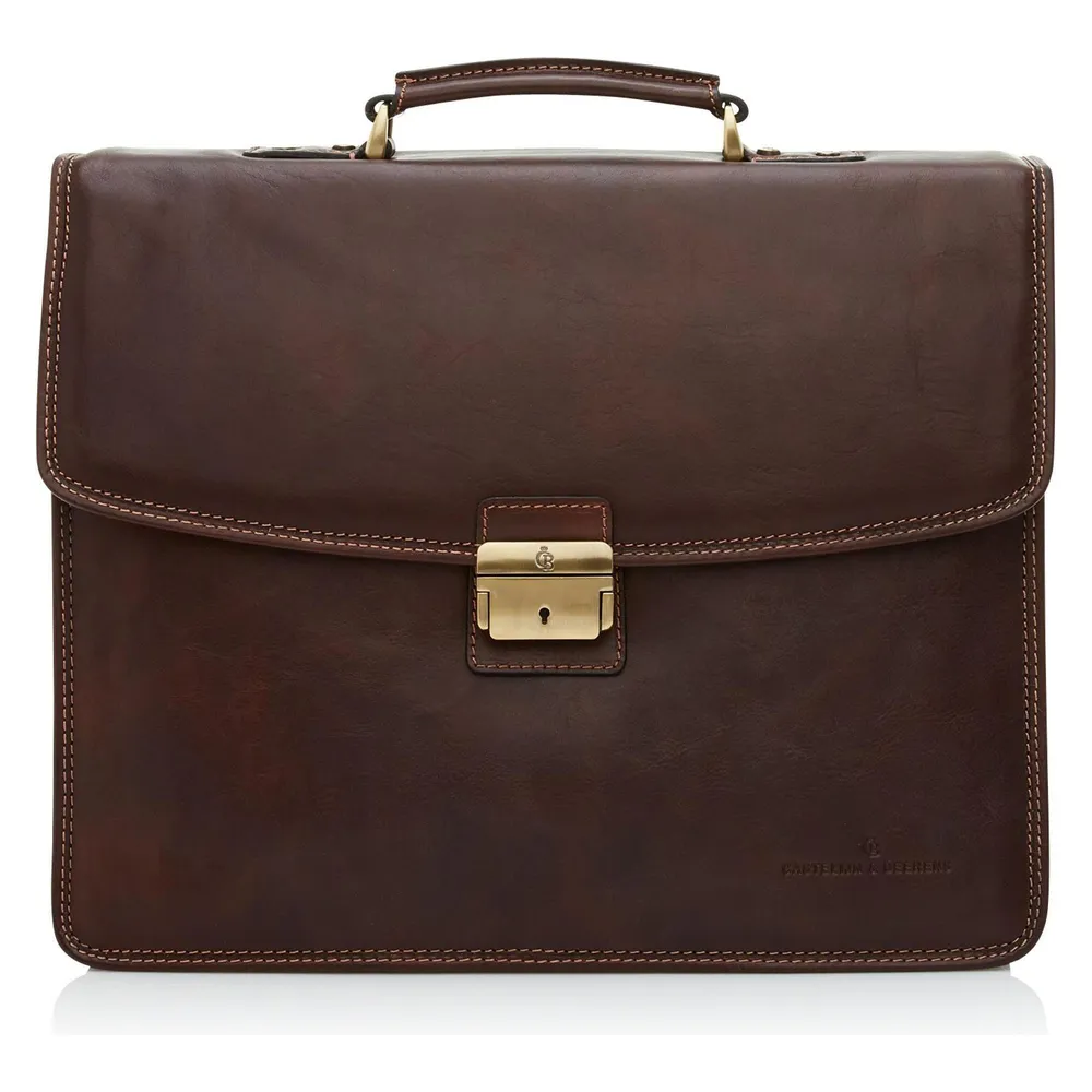 Castelijn & Beerens & Beerens Lederen Laptoptas 15.6 Mocca 689599