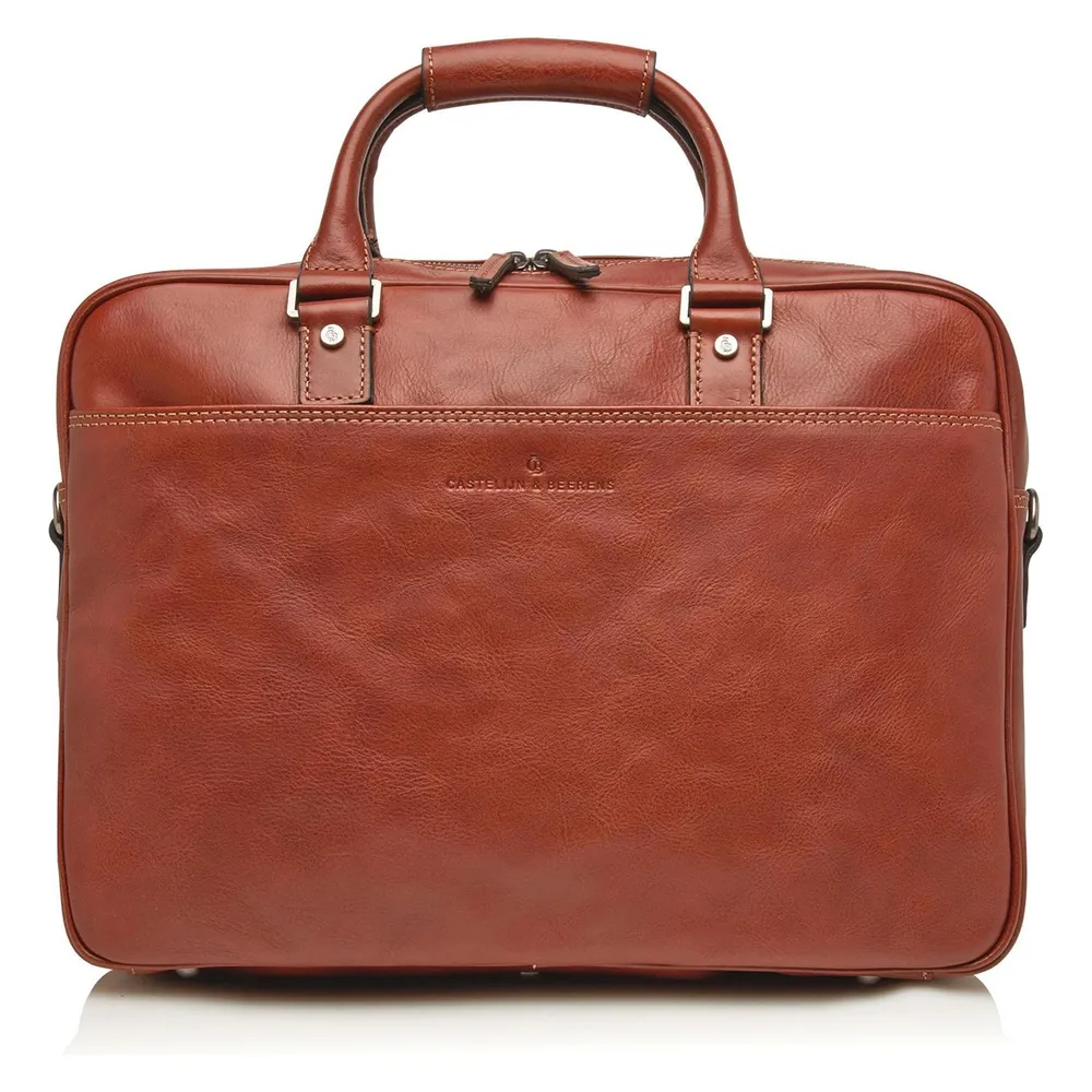 Castelijn & Beerens & Beerens Verona Business RFID Laptoptas 15.6 Licht Bruin 9472