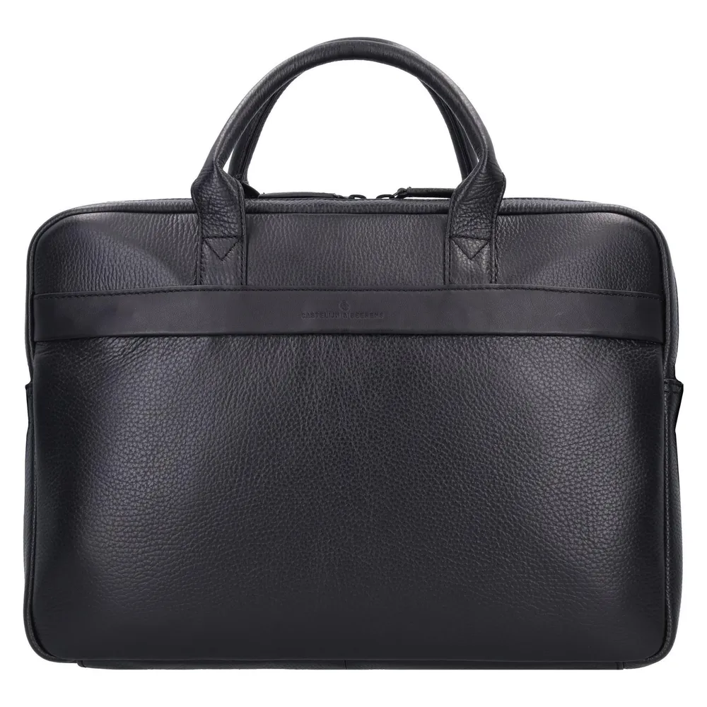 Castelijn & Beerens /u0026 Beerens Laptoptas 15 inch - leer - zwart