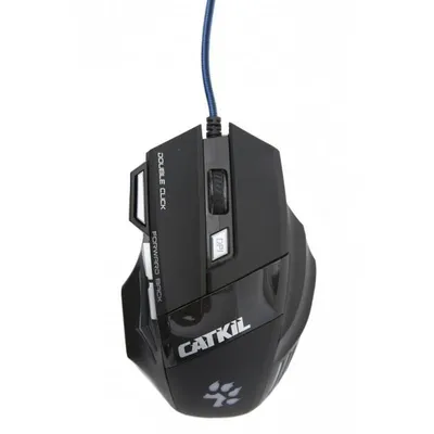 Maus Catkil Alpha USB Typ A 2400 DPI Ambidextrisch Schwarz mit Beleuchtung