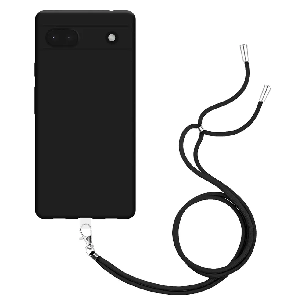 Cazy Handykette Hülle Kompatibel mit Google Pixel 6a - Silikon Handyhülle mit Band Necklace Hülle -