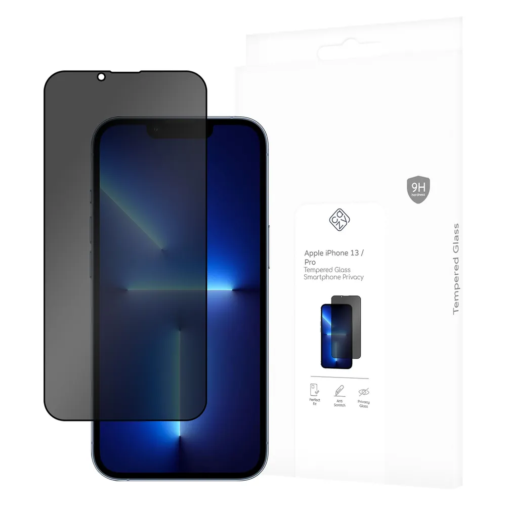 Cazy Privacy Schutzglass Kompatibel mit iPhone 13/13 Pro - Displayschutz Glass - 1 Stück