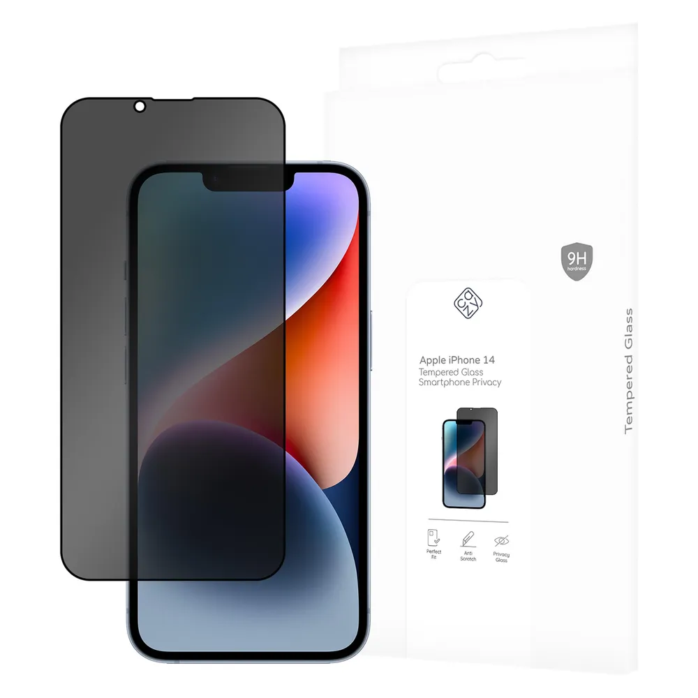 Cazy Privacy Schutzglass Kompatibel mit iPhone 14 - Displayschutz Glass - 1 Stück