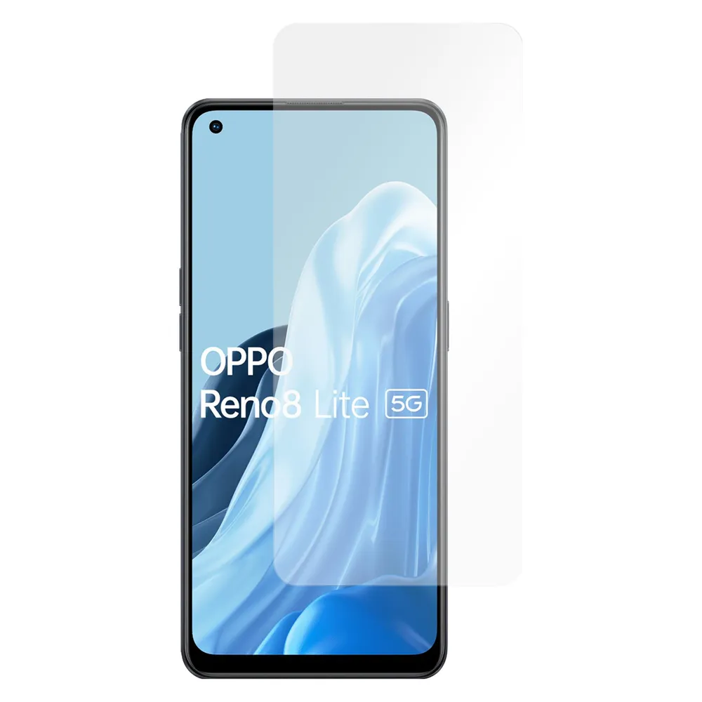 Cazy Schutzglass Kompatibel mit Oppo Reno8 Lite Tempered Glass Hülle Kompatibel - 1 Stück
