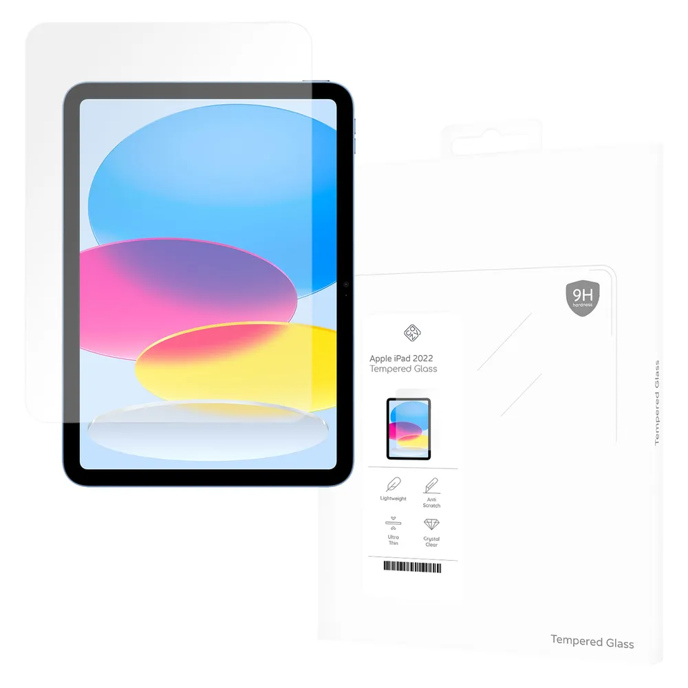 Cazy Schutzglass Kompatibel mit iPad 2022 (10th Gen) - Displayschutz Tempered Glass (1 Stk., Apple iPad 2022