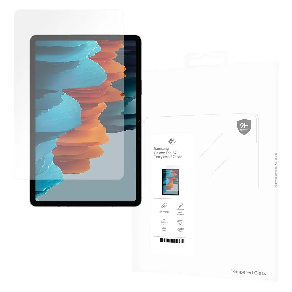 Cazy Schutzglass Kompatibel mit Samsung Galaxy Tab S7 - Displayschutz Tempered Glass