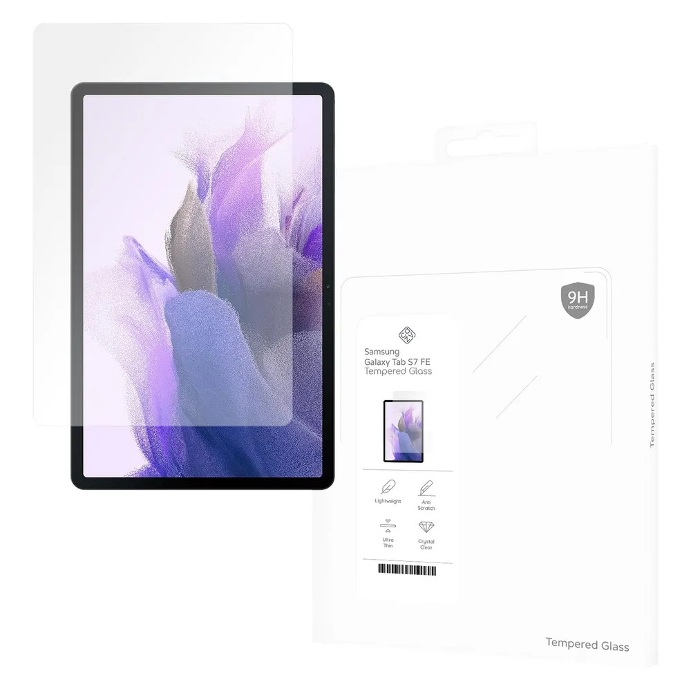 Cazy Schutzglass Kompatibel mit Samsung Galaxy Tab S7 FE - Displayschutz Tempered Glass