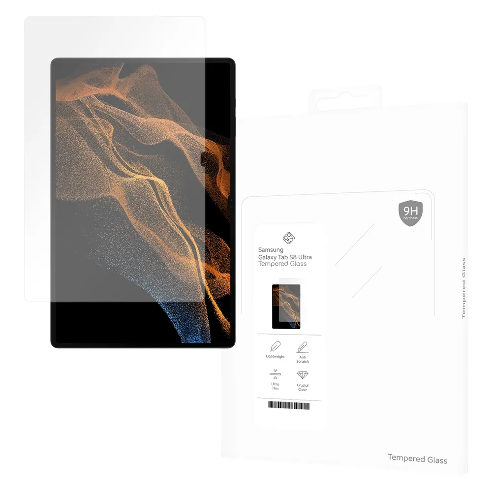Cazy Schutzglass Kompatibel mit Samsung Galaxy Tab S8 Ultra - Displayschutz Tempered Glass