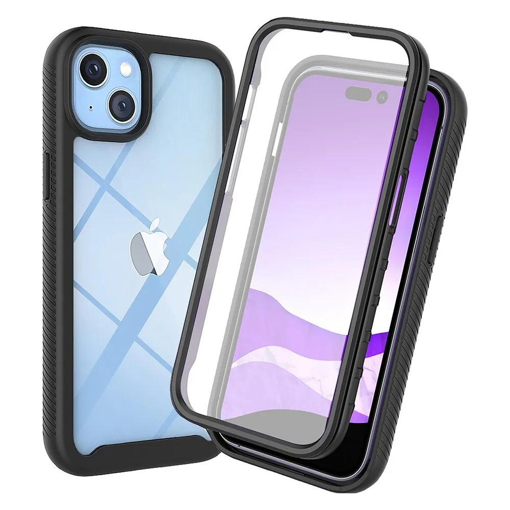 Cazy 360 Grad Full Cover Schutzhülle, Geeignet für iPhone 15, Integrierter Bildschirmschutz