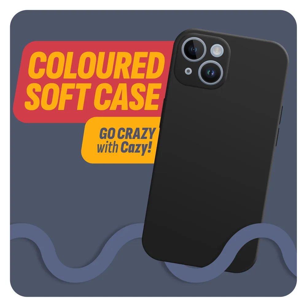Cazy Silikon Hülle Kompatibel mit iPhone 15 - Soft TPU Schutz - (Apple iPhone 15)