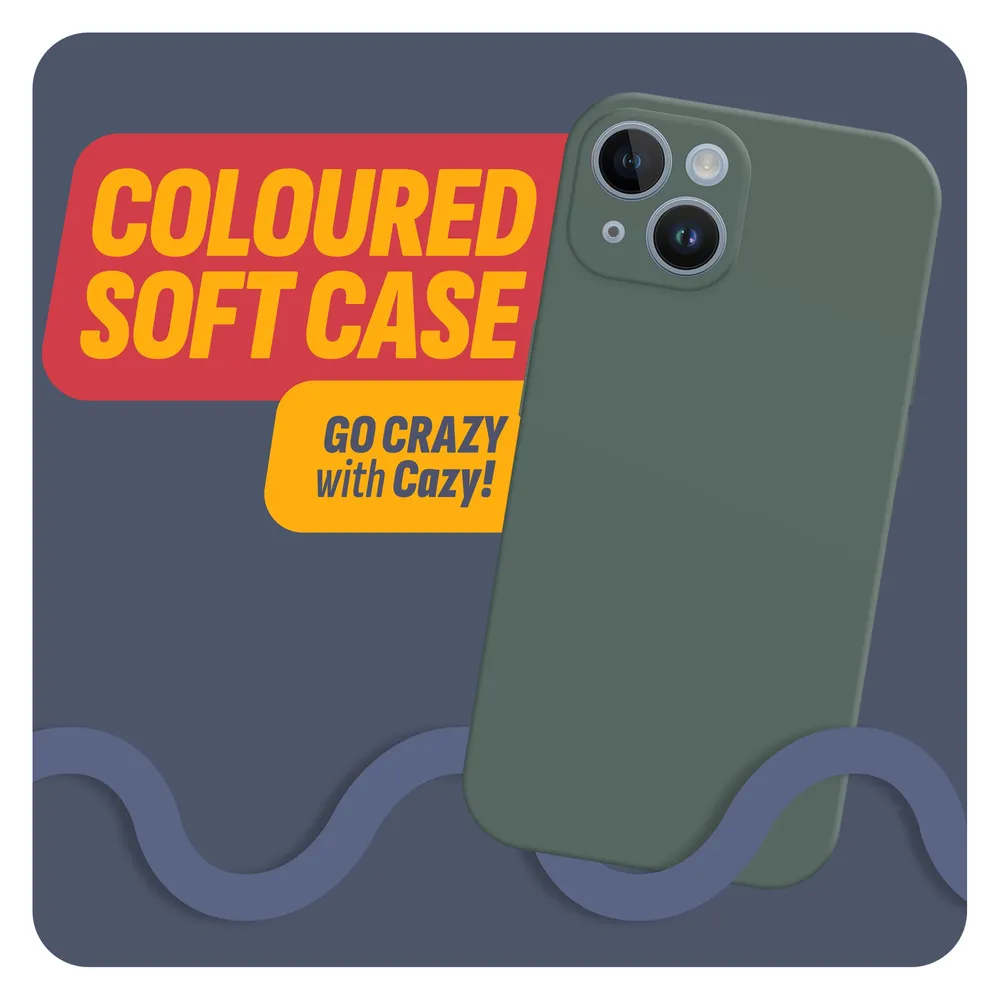 Cazy Silikon Hülle Kompatibel mit iPhone 15 - Soft TPU Schutz - (Apple iPhone 15)