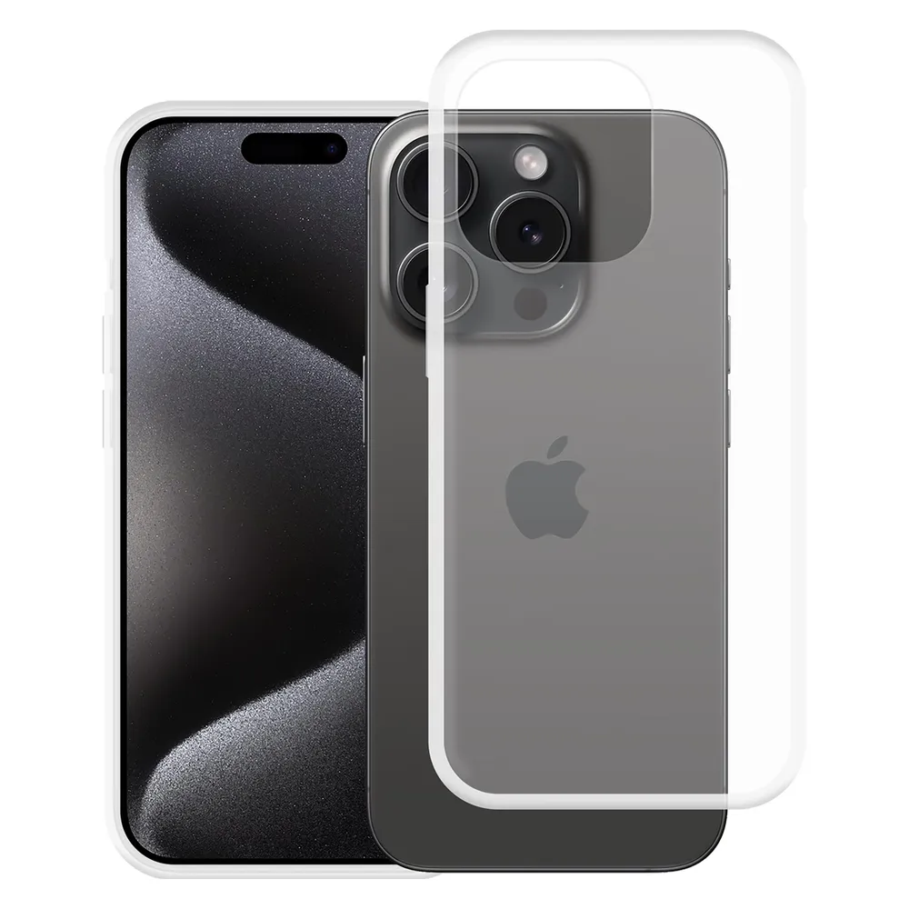 Cazy Silikon Hülle Kompatibel mit iPhone 15 Pro - Soft TPU Schutz - Transparant
