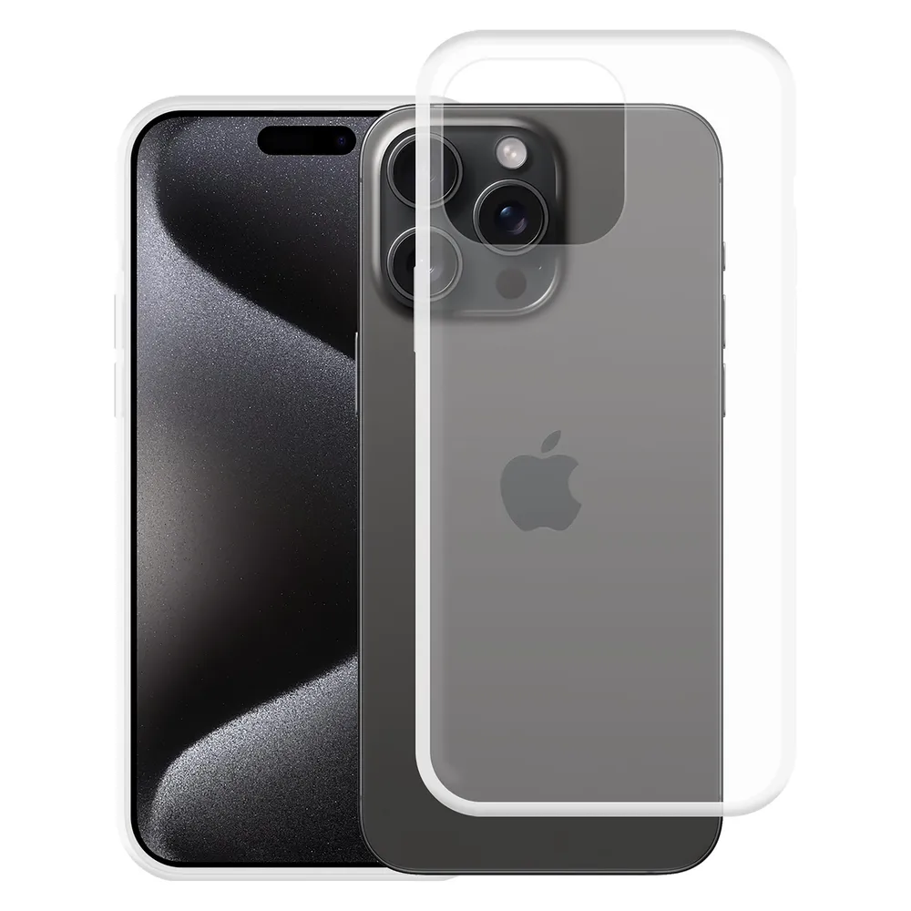 Cazy Silikon Hülle Kompatibel mit iPhone 15 Pro Max - Soft TPU Schutz - Transparant